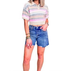 NEW PISTOLA andie high rise vintage short in medium wash